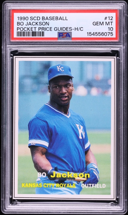 1990 SCD Baseball Pocket Price Guides Bo Jackson #12 PSA 10 GEM MINT