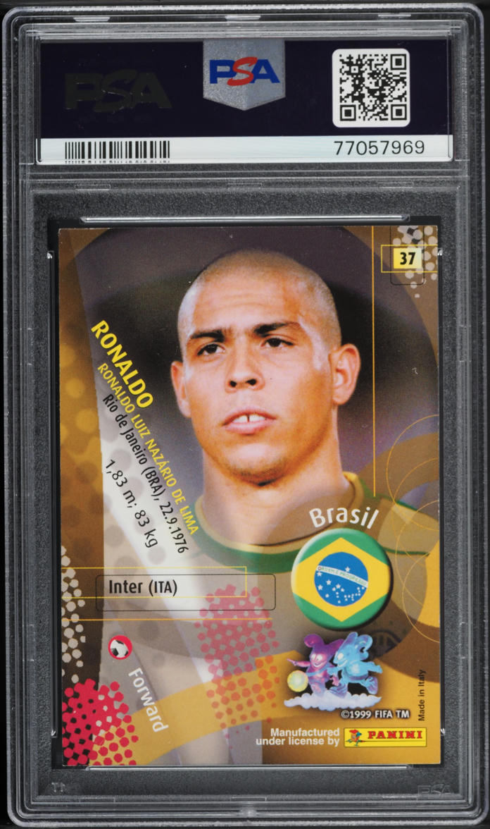 2002 Panini World Cup Korea Japan Ronaldo #37 PSA 6 EXMT