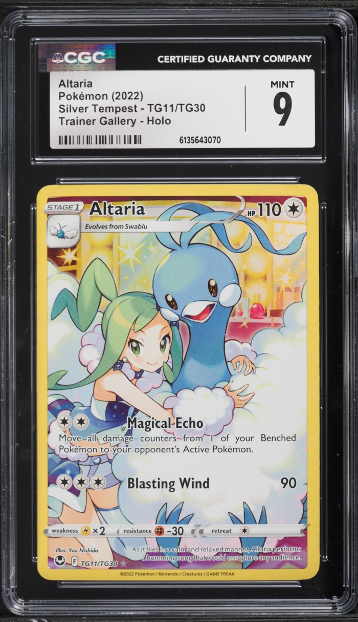 2022 Pokemon Sword & Shield Silver Tempest CHR Altaria #TG11 CGC 9 MINT