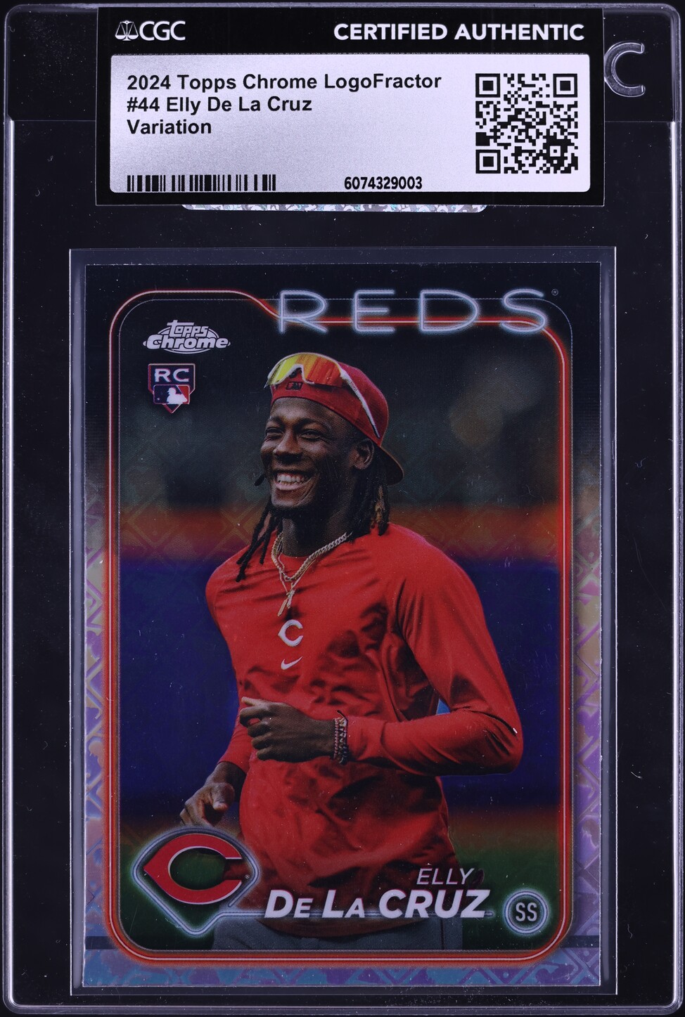 2024 Topps Chrome Logofractor Variation Elly De La Cruz ROOKIE #44 CGC ...