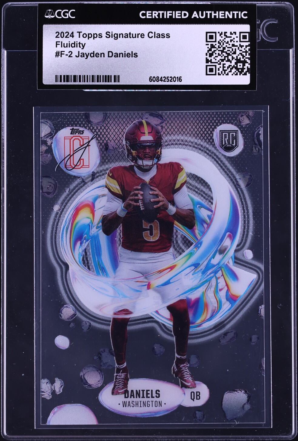 2024 Topps Signature Class Fluidity Jayden Daniels ROOKIE #F-2 CGC AUTH ...