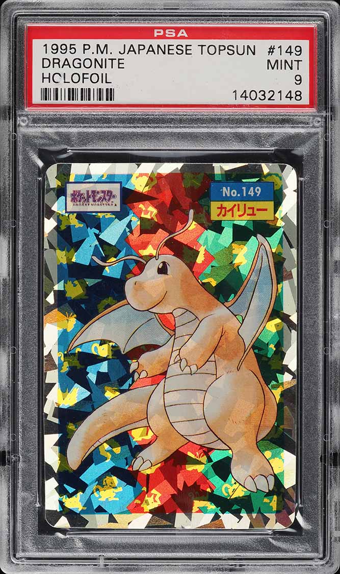 1997 Pokemon Japanese Topsun Holofoil Dragonite #149 PSA 9 MINT