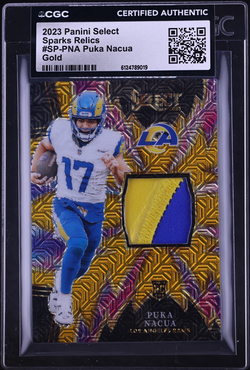 2023 Select Sparks Gold Puka Nacua ROOKIE PATCH /10 #SP-PNA CGC AUTH on ...