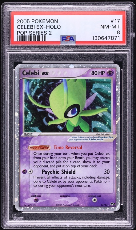 2005 Pokemon POP Series 2 Holo Celebi ex #17 PSA 8 NM-MT