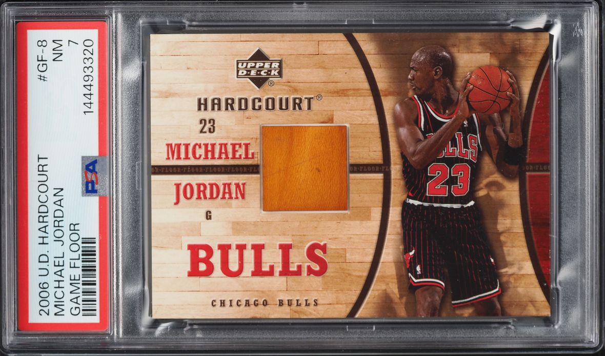 2006 Upper Deck Hardcourt Game Floor Michael Jordan RELIC #GF-8 PSA 7 NRMT