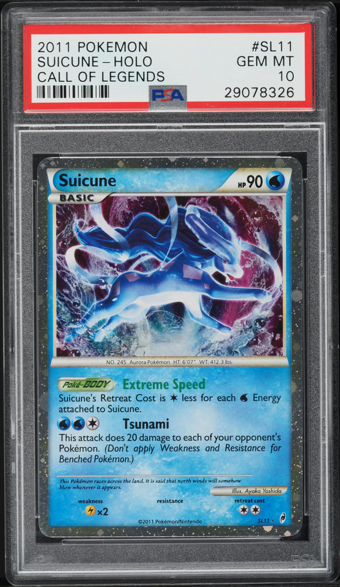 2011 Pokemon Call Of Legends Holo Suicune #SL11 PSA 10 GEM MINT