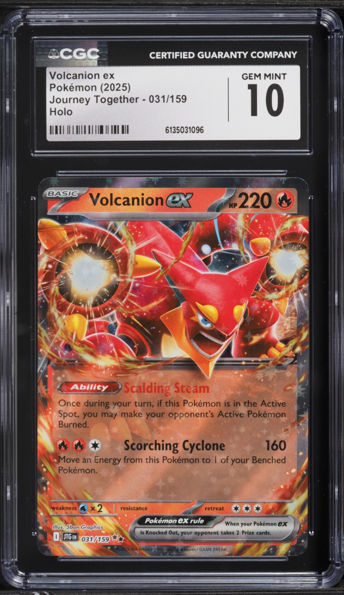 2025 Pokemon Scarlet & Violet Journey Together Holo Volcanion ex #31 CGC 10 GEM MINT