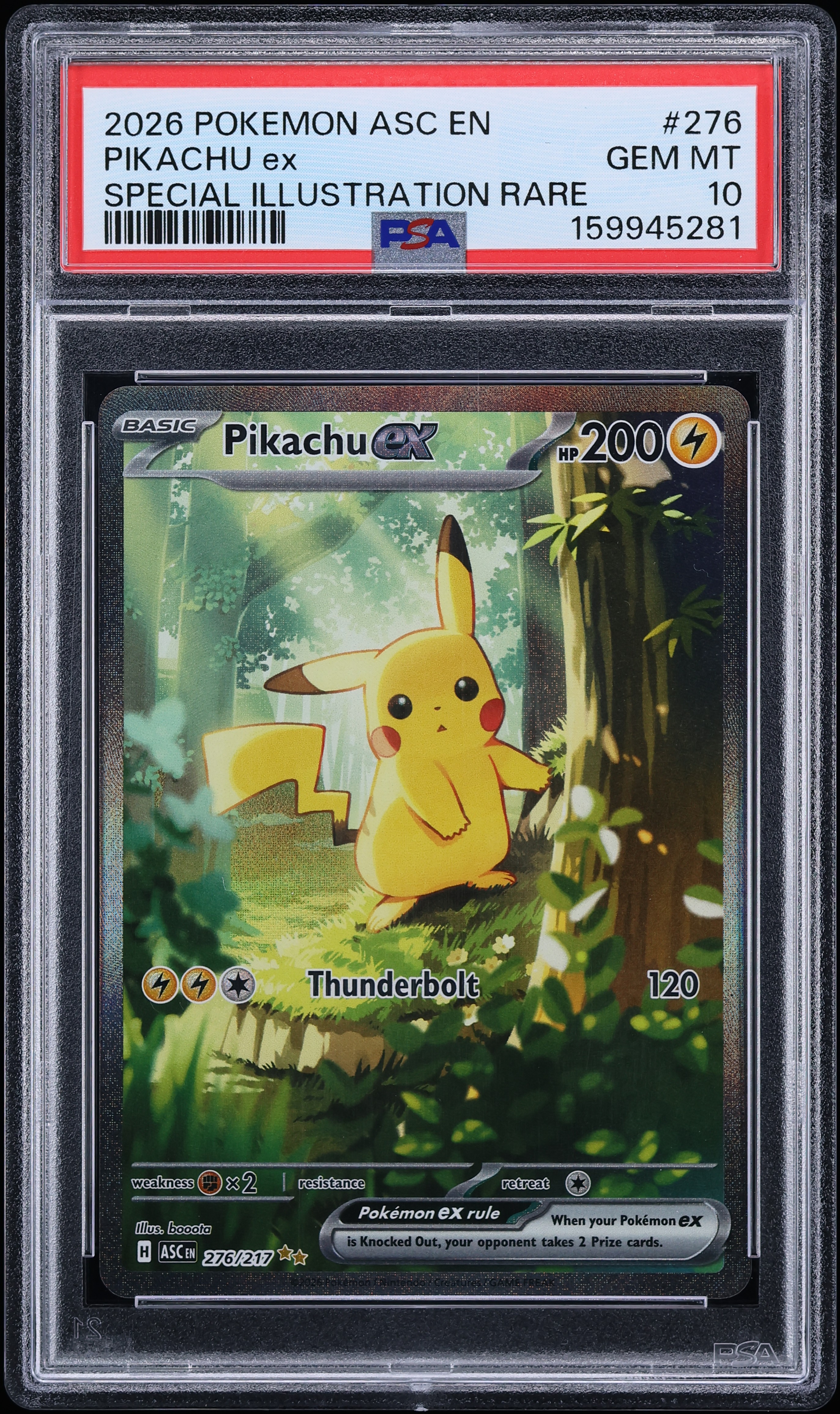 2026 Pokemon Mega Evolution Ascended Heroes SIR Pikachu ex #276 PSA 10 GEM MINT