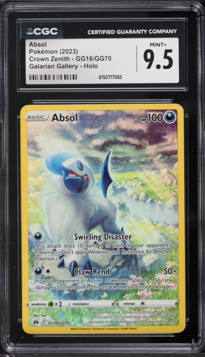2023 Pokemon Sword & Shield Crown Zenith Alt Art Absol #GG16 CGC 9.5 MINT+