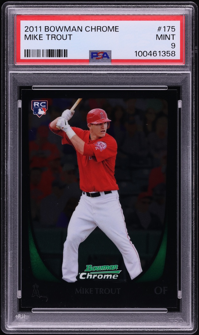 2011 Bowman Chrome Mike Trout ROOKIE #175 PSA 9 MINT
