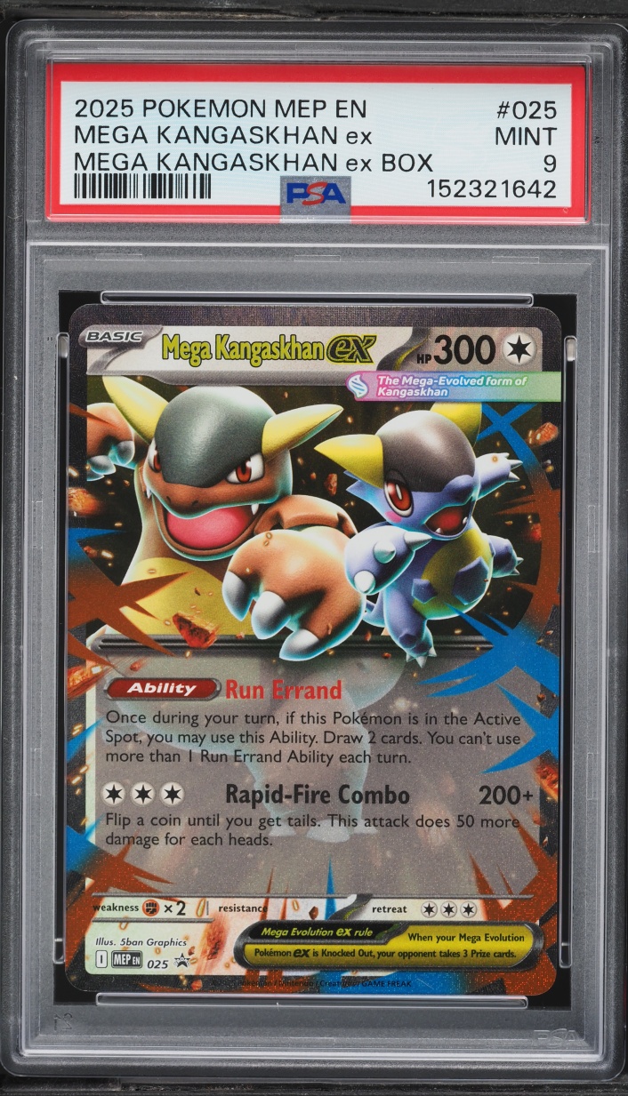2025 Pokemon Mega Evolution Black Star Promo Mega Kangaskhan Ex #025 PSA 9 MINT