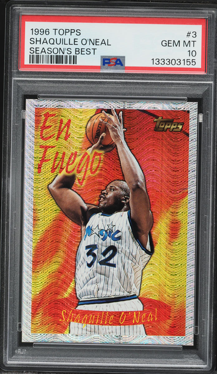 1996 Topps Season's Best Shaquille O'Neal #3 PSA 10 GEM MINT