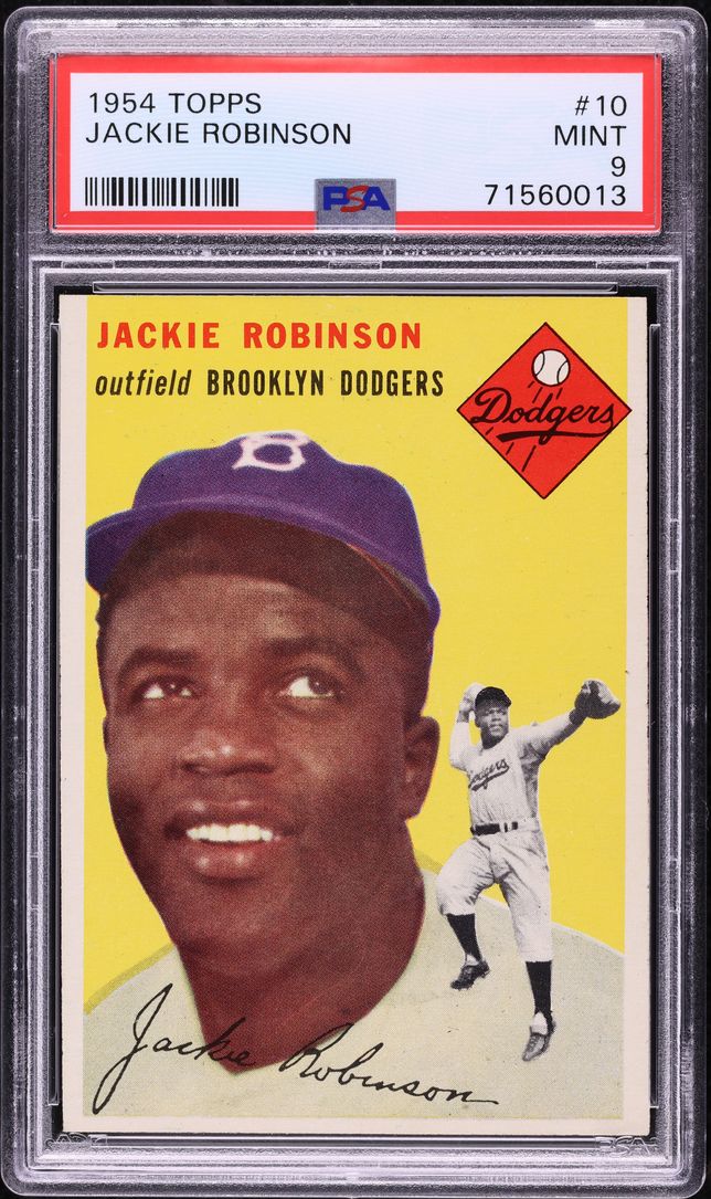 1954 Topps Jackie Robinson #10 PSA 9 MINT on Fanatics Collect