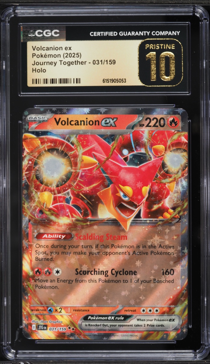 2025 Pokemon Scarlet & Violet Journey Together Holo Volcanion EX #31 CGC 10 PRISTINE