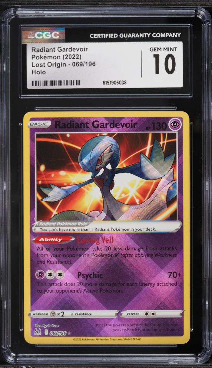2022 Pokemon Sword & Shield Lost Origin Holo Radiant Gardevoir #69 CGC 10 GEM MINT