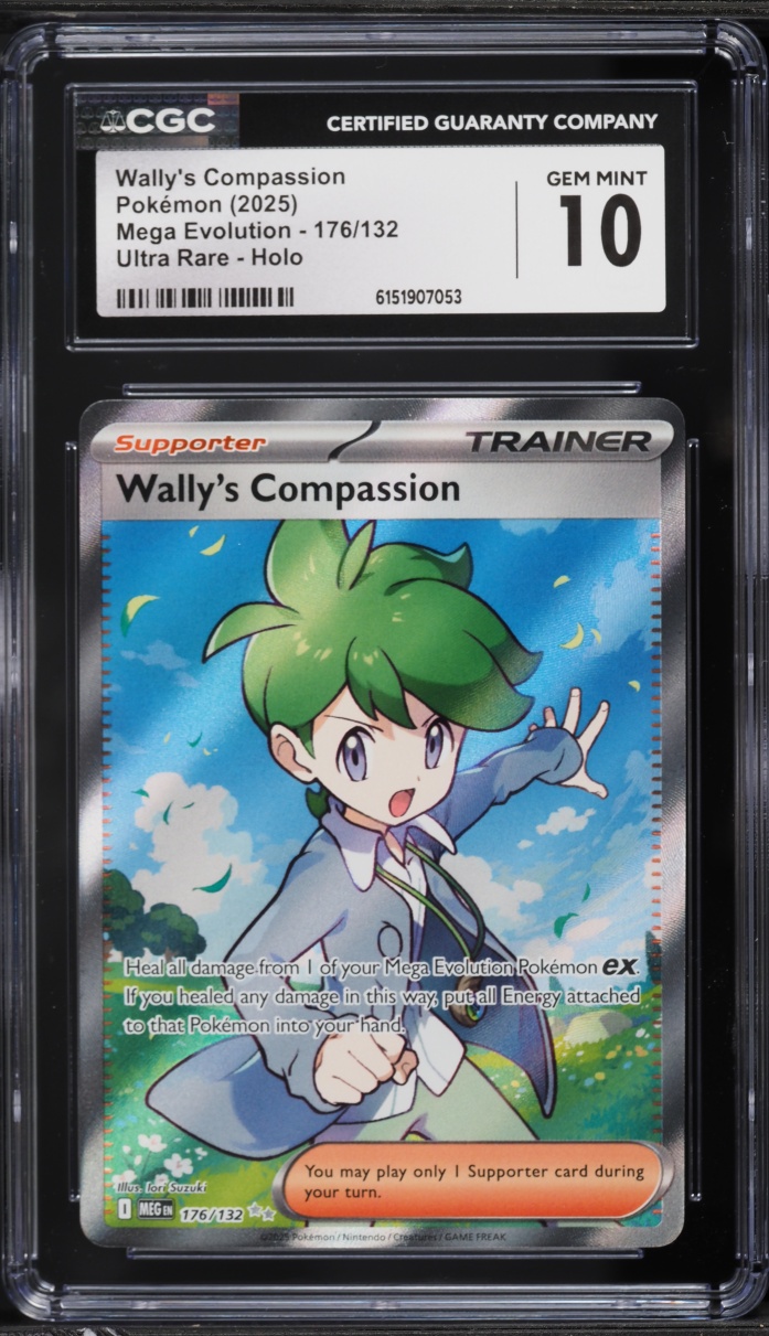 2025 Pokemon Mega Evolution Full Art Wally's Compassion #176 CGC 10 GEM MINT