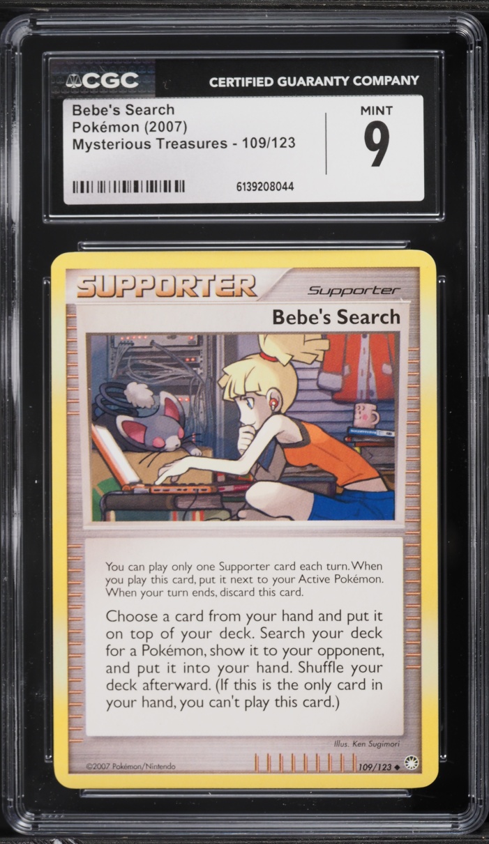 2007 Pokemon Mysterious Treasures Bebe's Search #109 CGC 9 MINT