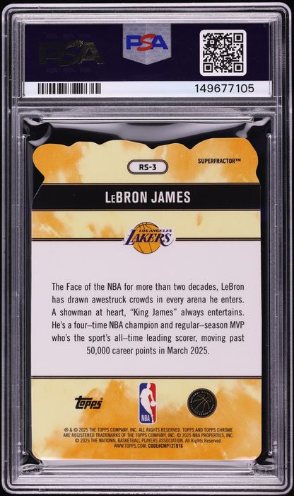 2025 Topps Chrome Rock Stars Superfractor LeBron James 1/1 #RS-3 PSA 10 GEM MINT