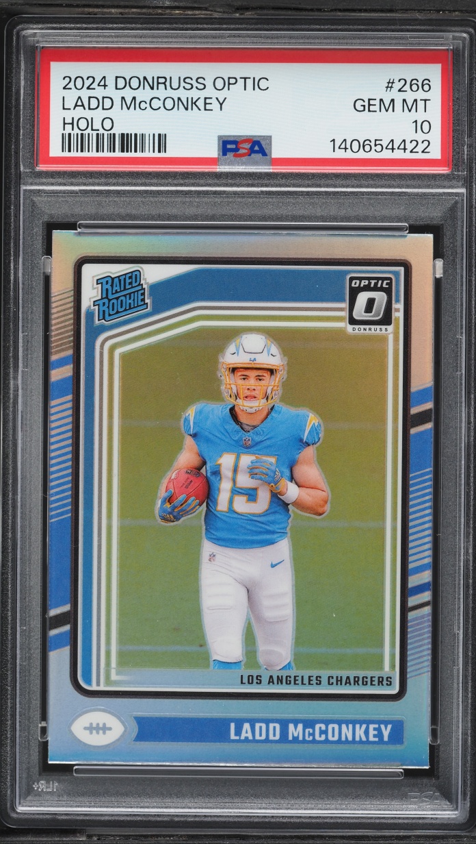 2024 Donruss Optic Holo Ladd McConkey ROOKIE #266 PSA 10 GEM MINT