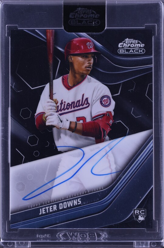 2017 Bowman Chrome Black Refractor Jeter Downs RC AUTO /75
