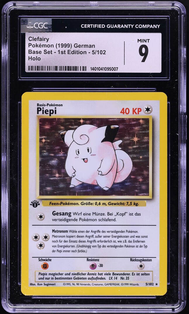 1999 Pokemon German Base Set Shadowless 1st Edition Holo Clefairy