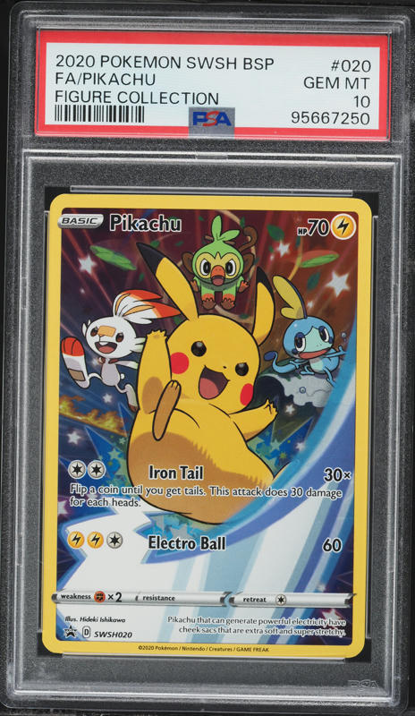 2021 Pokemon Japanese SWSH Promo Stamp Box FA Pikachu #227 PSA 10