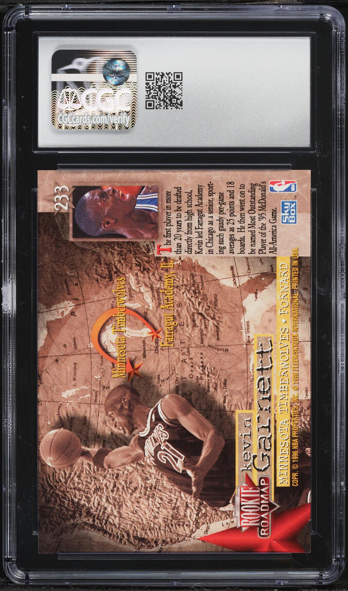 1995 Skybox Premium Kevin Garnett ROOKIE #233 CGC 7 NRMT