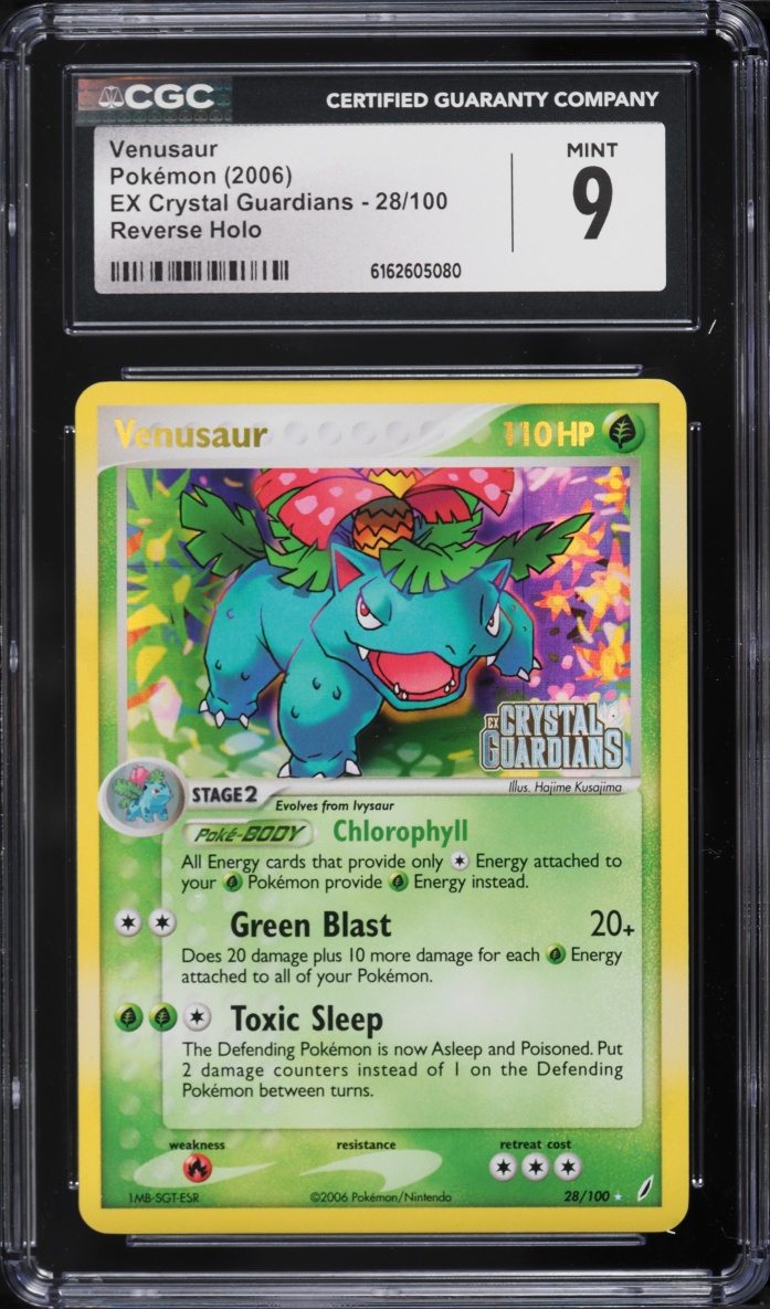 2006 Pokemon EX Crystal Guardians Reverse Holo Venusaur #28 CGC 9 MINT