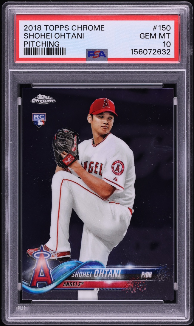 2018 Topps Chrome Pitching Shohei Ohtani ROOKIE #150 PSA 10 GEM MINT