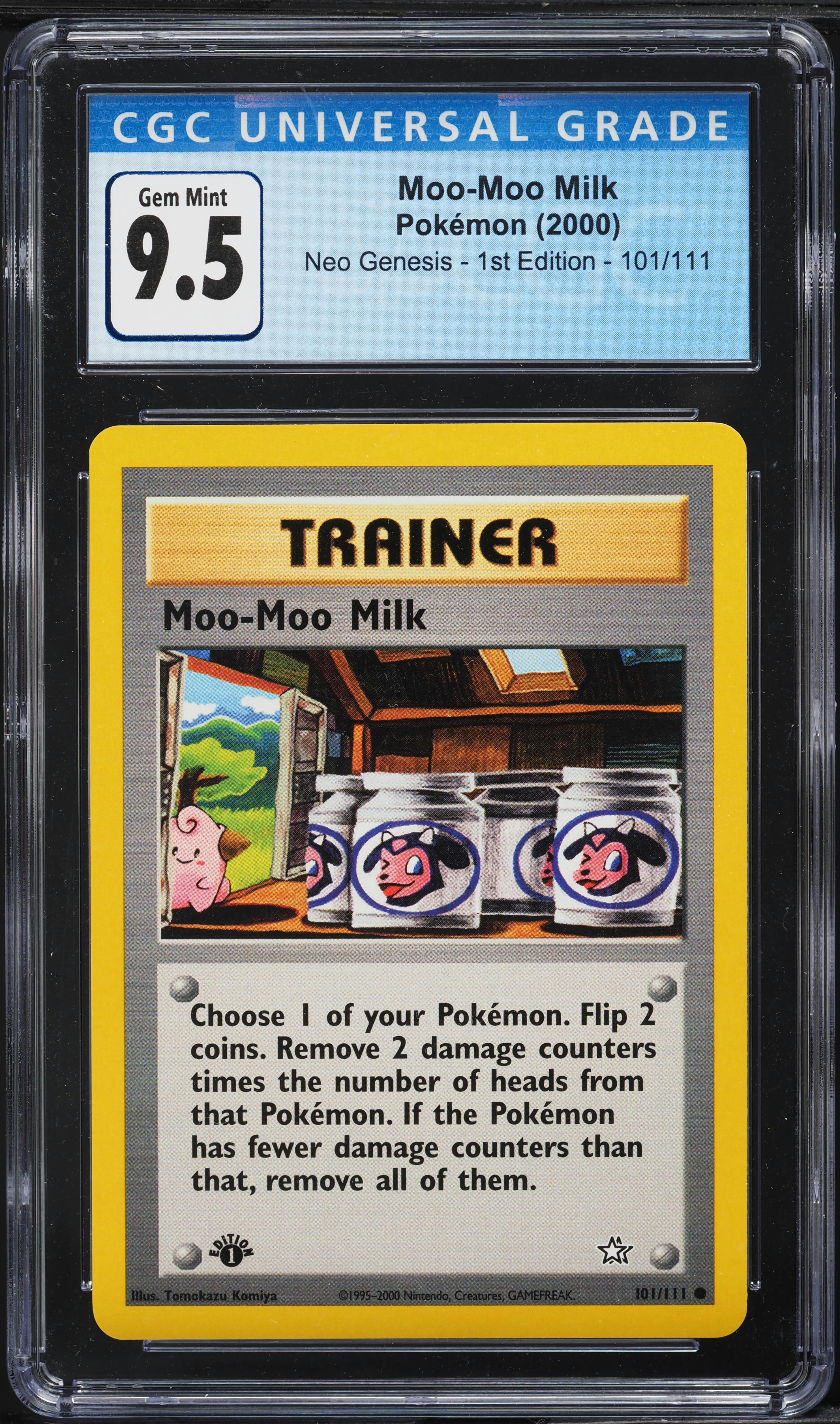 2000 Pokemon Neo Genesis 1st Edition Moo-Moo Milk #101 CGC 9.5 GEM MINT