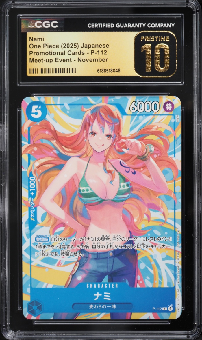 2025 One Piece Japanese Promo Meet-Up Event November Nami #P-112 CGC 10 PRISTINE