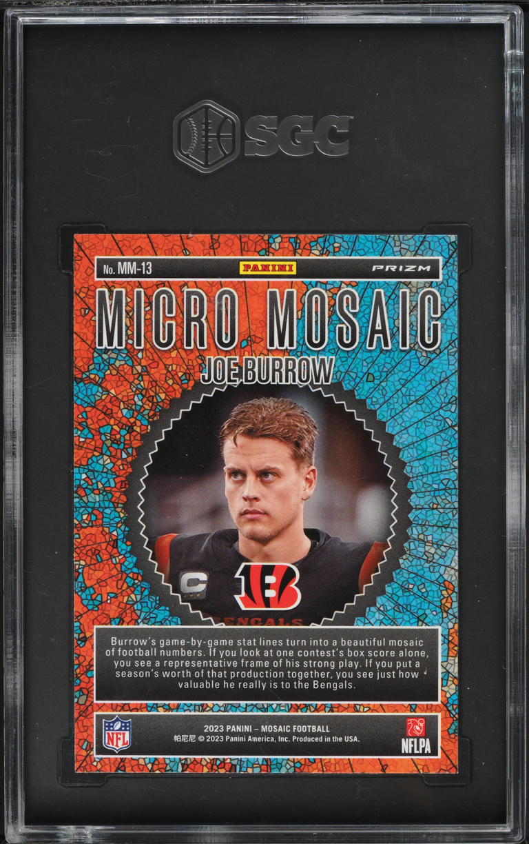 2023 Panini Mosaic Micro Mosaic Joe Burrow #MM-13 SGC 10 GEM MINT