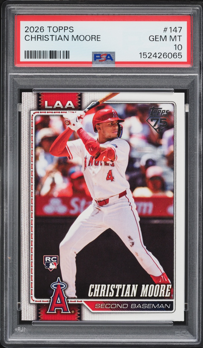 2026 Topps Christian Moore ROOKIE #147 PSA 10 GEM MINT