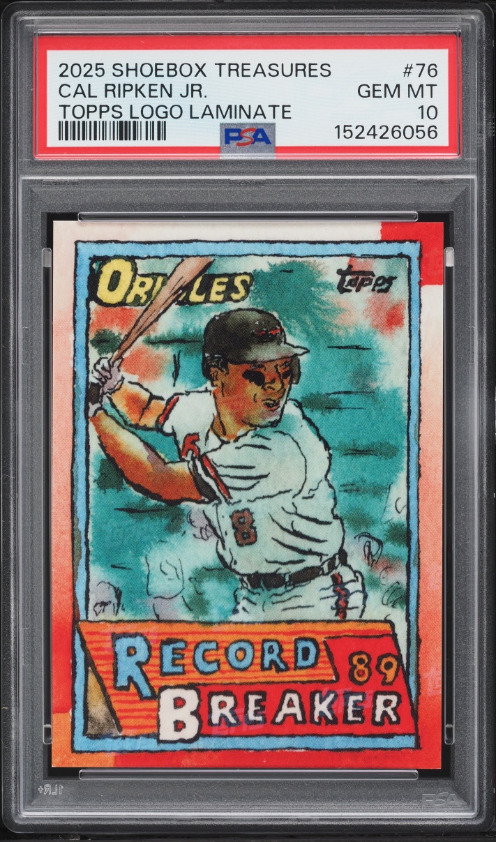 2025 Topps Shoebox Treasures Logo Laminate Cal Ripken Jr. /35 #76 PSA 10 GEM MINT