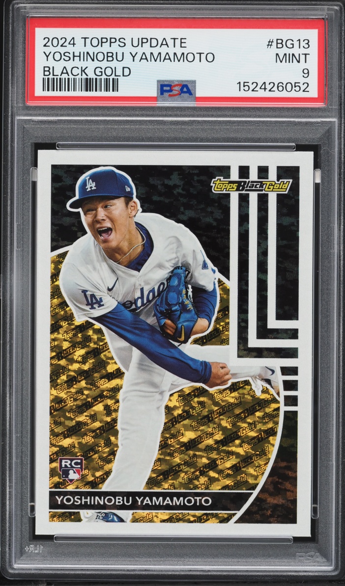 2024 Topps Update Black Gold Yoshinobu Yamamoto ROOKIE #BG-13 PSA 9 MINT