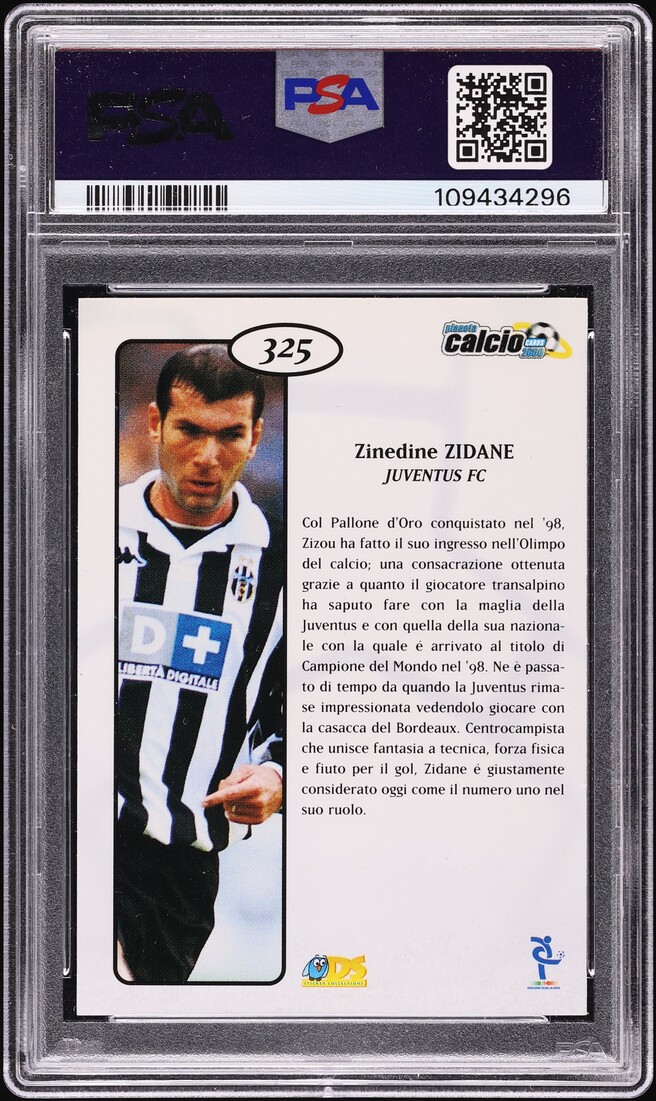 1999 DS Pianeta Calcio 2000 Zinedine Zidane #325 PSA 8 NM-MT - Photo 2
