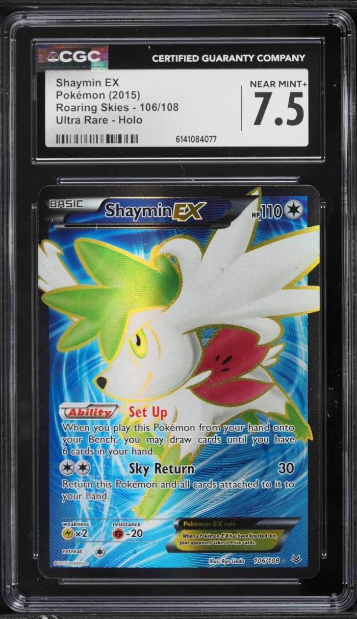 2015 Pokemon XY Roaring Skies Full Art Shaymin EX #106 CGC 7.5 NRMT+