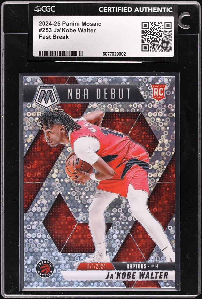 2024 Panini Mosaic Fast Break Ja'Kobe Walter ROOKIE #253 CGC AUTH - Main Image