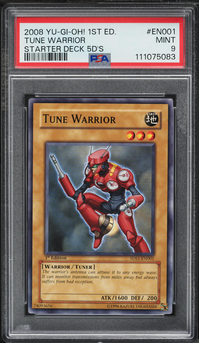 2008 Yu-Gi-Oh! Starter Deck 5D's 1st Edition Tune Warrior #5DS1-EN001 PSA 9 MINT