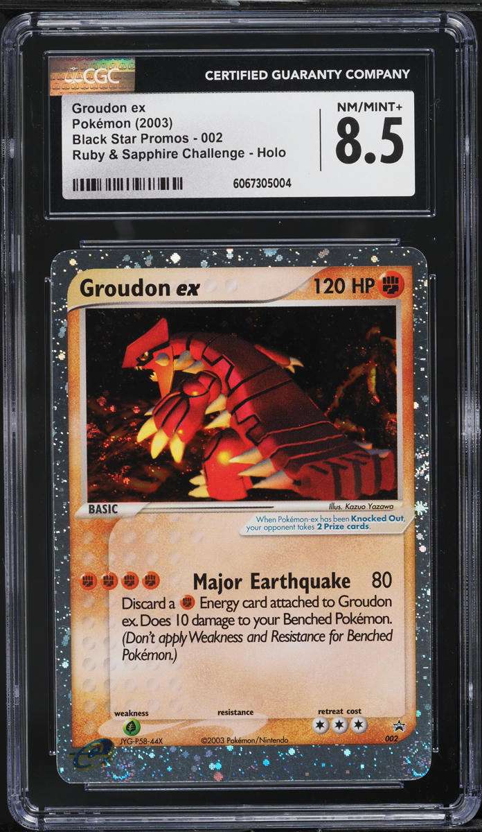 2003 Pokemon Black Star Promo Holo Groudon ex #2 CGC 8.5 NM-MT+