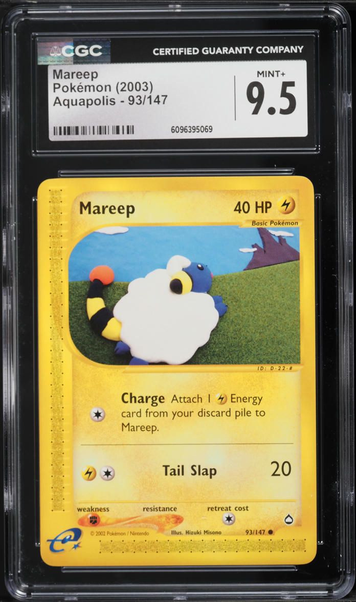 2003 Pokemon Aquapolis Mareep #93 CGC 9.5 MINT+