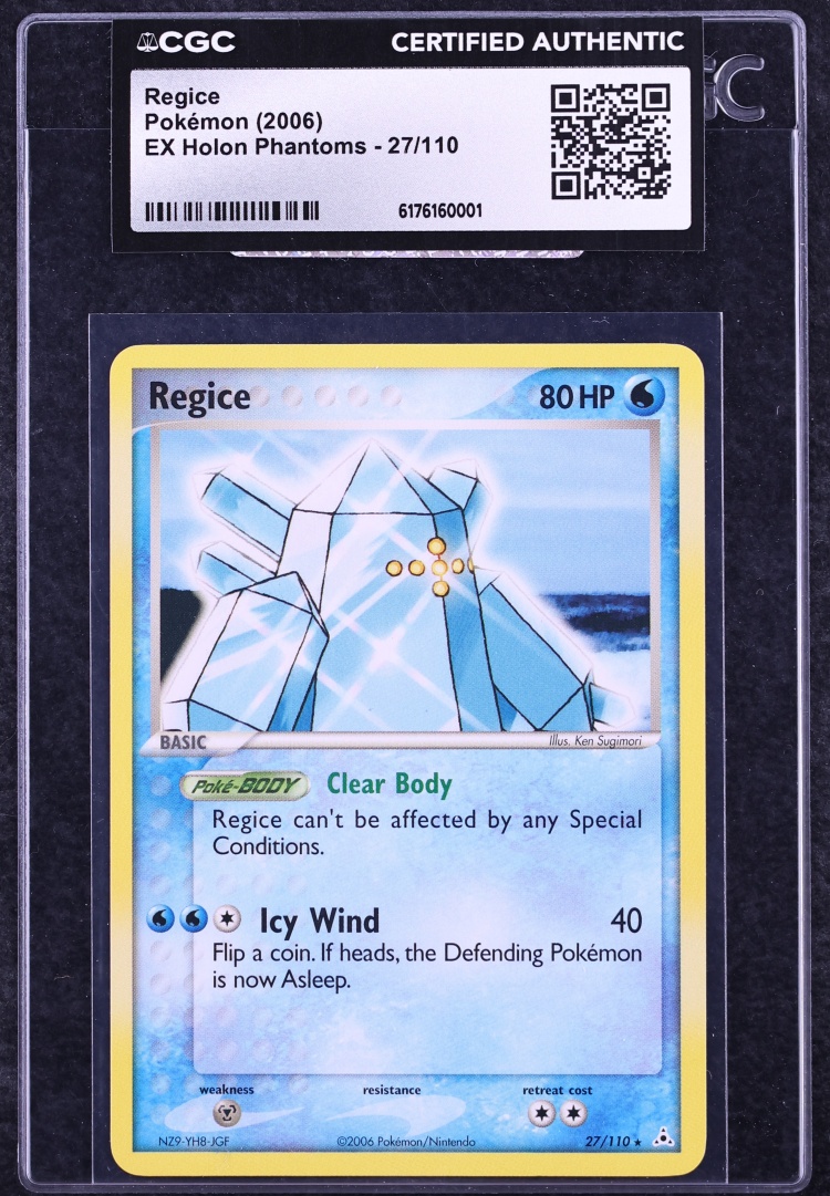 2006 Pokemon EX Holon Phantoms Regice #27 CGC AUTH