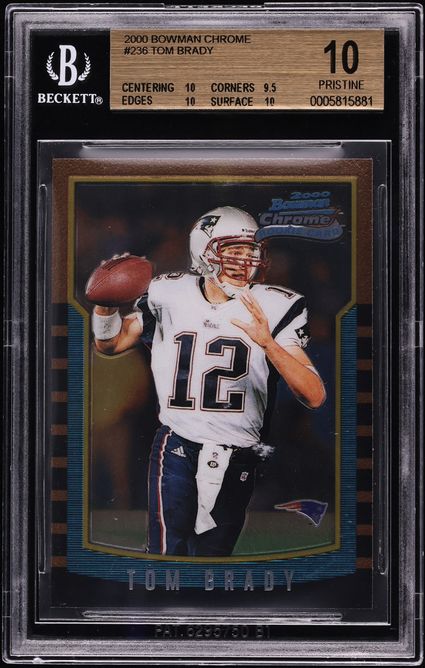 2000 Bowman Chrome Tom Brady ROOKIE #236 BGS 10 PRISTINE