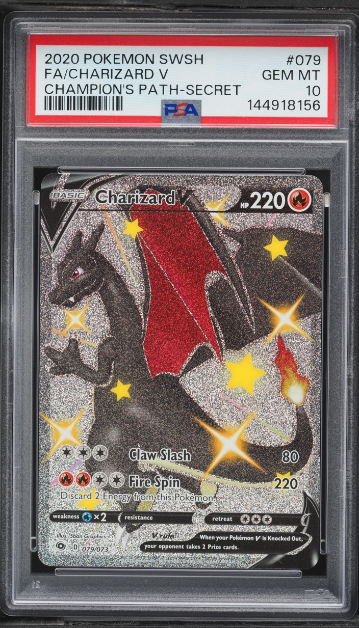 2020 Pokemon Sword & Shield Champion's Path Full Art Charizard V #79 PSA 10 GEM MINT