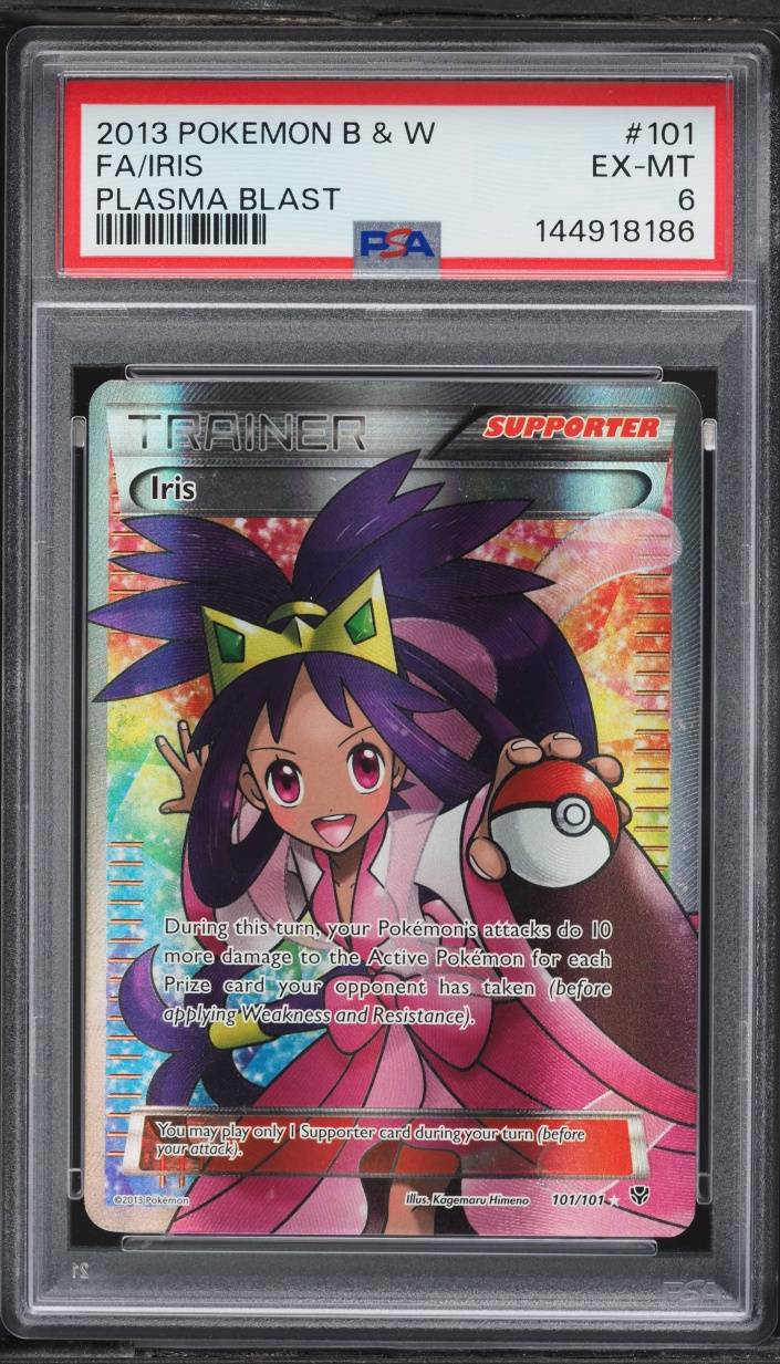2013 Pokemon Black & White Plasma Blast Full Art Iris #101 PSA 6 EXMT