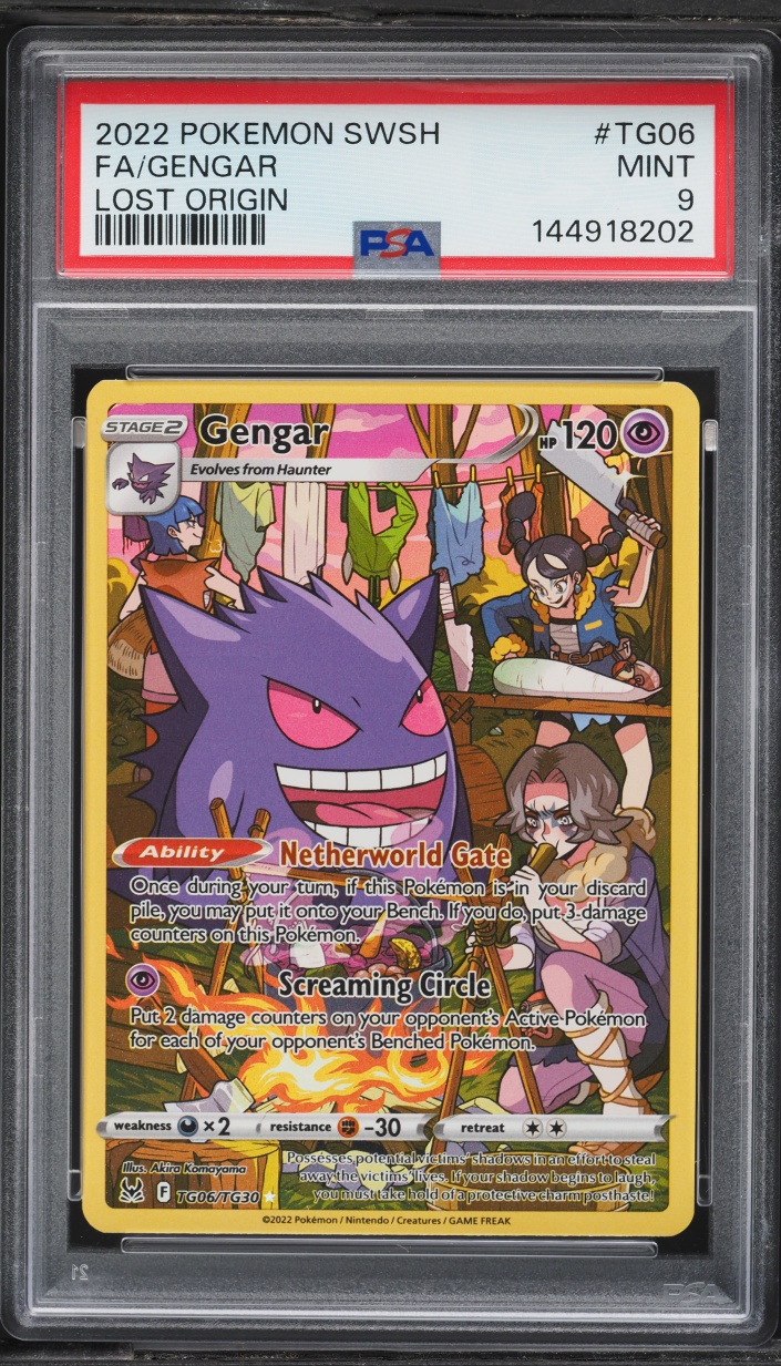 2022 Pokemon Sword & Shield Lost Origin CHR Gengar #TG06 PSA 9 MINT