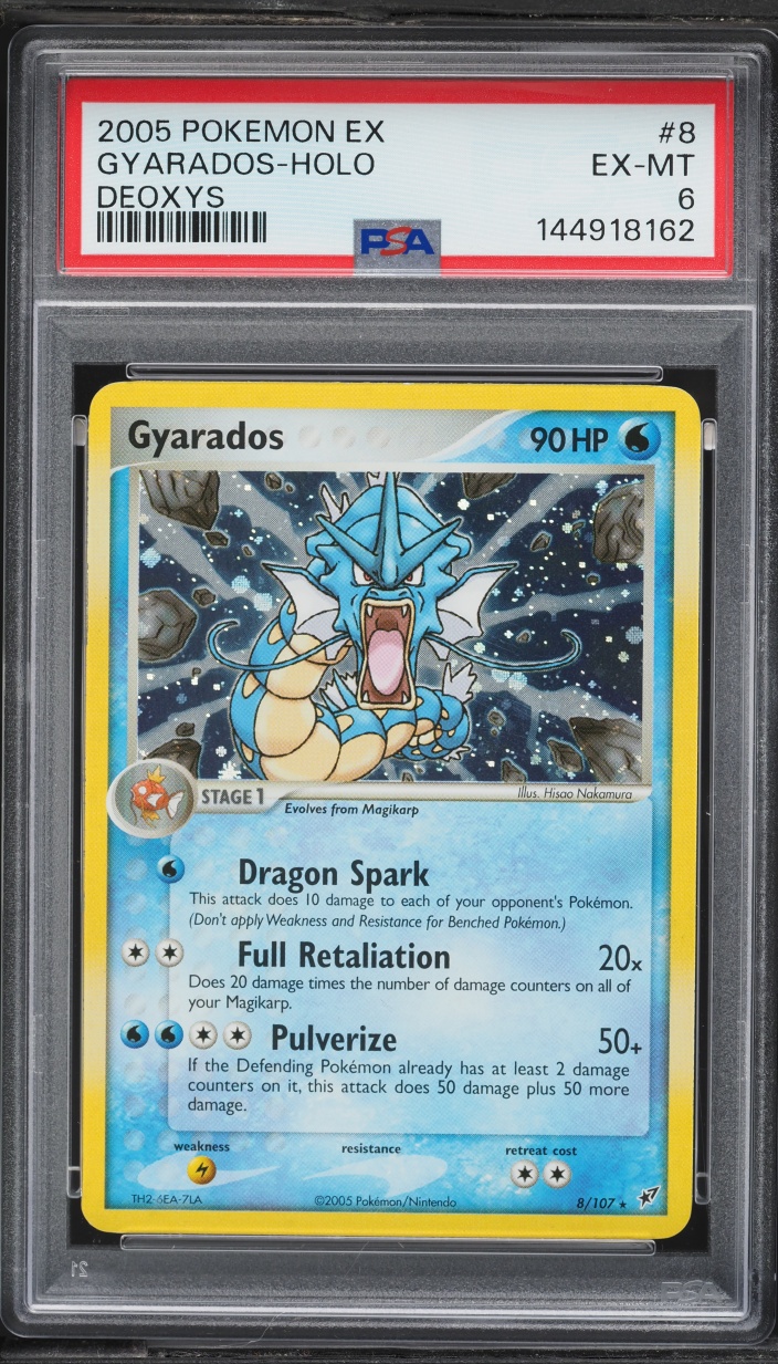 2005 Pokemon EX Deoxys Holo Gyarados #8 PSA 6 EXMT