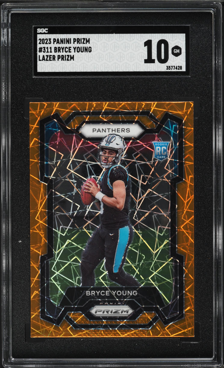 2023 Panini Prizm Lazer Prizm Bryce Young ROOKIE #311 SGC 10 GEM MINT