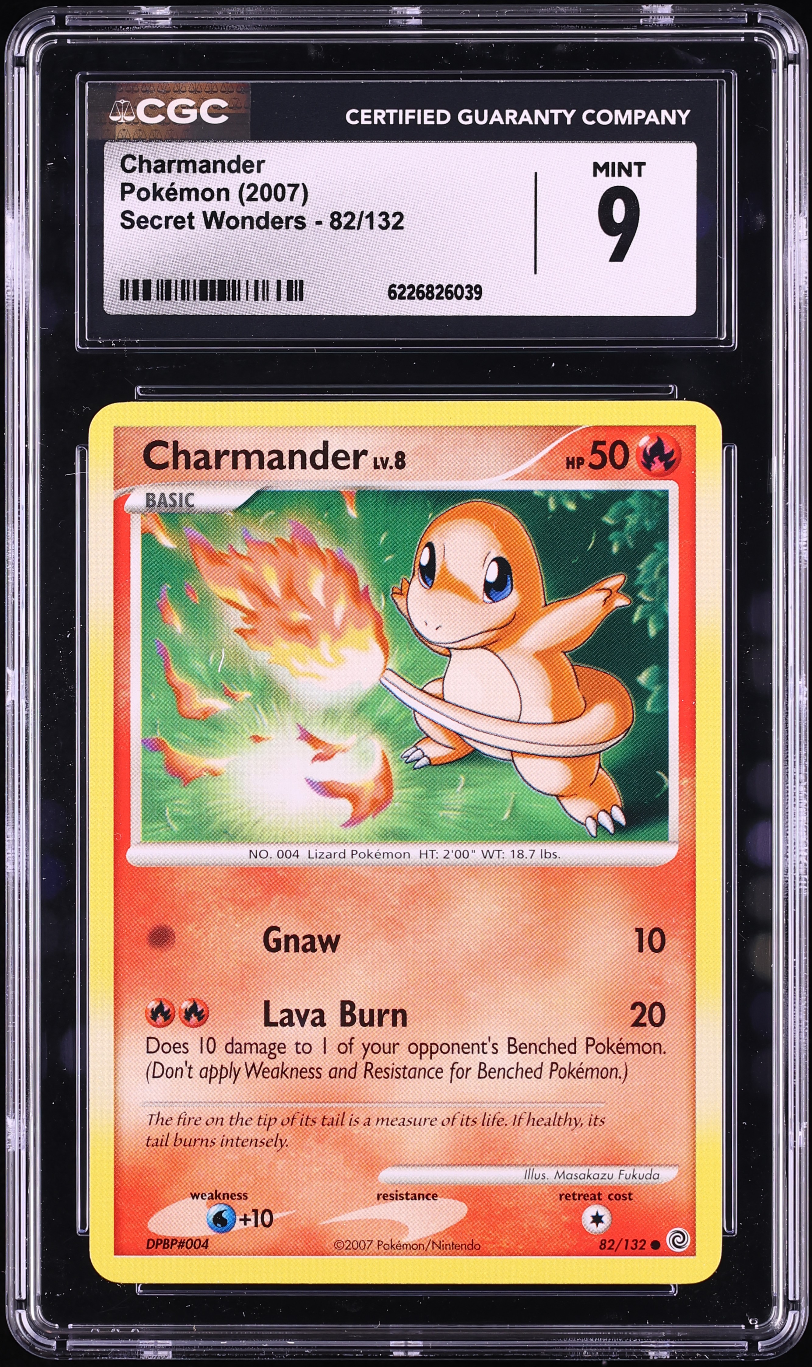 2007 Pokemon Diamond & Pearl Secret Wonders Charmander #82 CGC 9 MINT