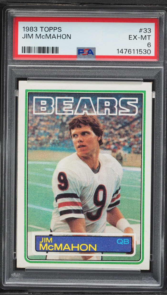 1983 Topps Football Jim McMahon ROOKIE #33 PSA 6 EXMT